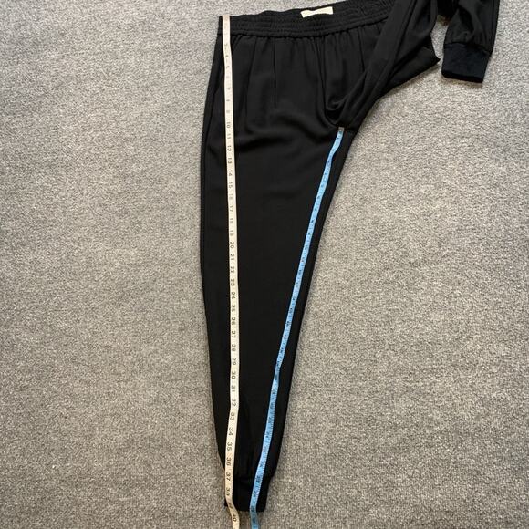 Joie Jogger Womens M Medium Black Mariner Pleated Elastic Waist Pockets Pants - Picture 5 of 10